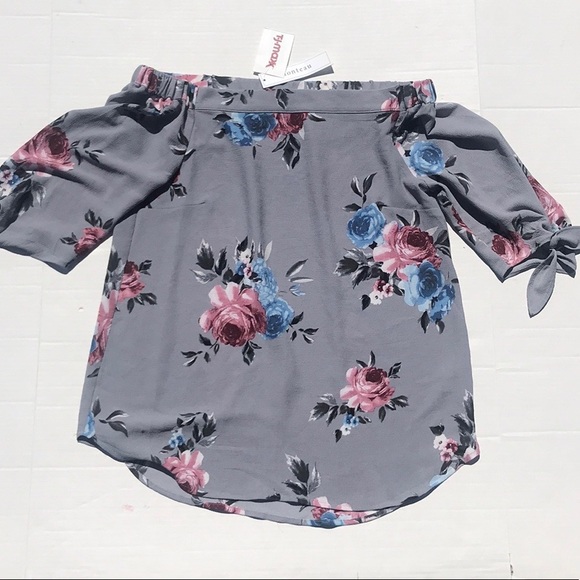 Monteau Tops - 3/$20 Monteau Off Shoulder Periwinkle Blue Tunic